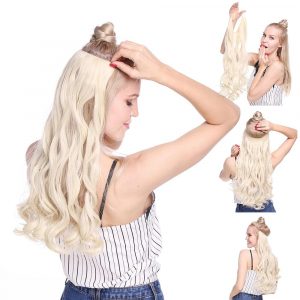 20 inch Invisible Wire No Clip One Piece Halo Hair Extensions Wave Straight Synthetic 60 Styles - FREE Shipping - Smart and Cool Stuff
