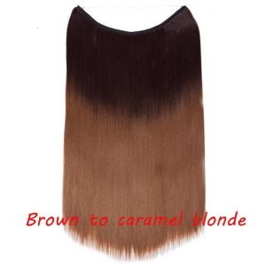 20 inch Invisible Wire No Clip One Piece Halo Hair Extensions Wave Straight Synthetic 60 Styles - FREE Shipping - Smart and Cool Stuff