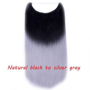 20 inch Invisible Wire No Clip One Piece Halo Hair Extensions Wave Straight Synthetic 60 Styles - FREE Shipping - Smart and Cool Stuff