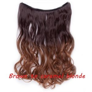 20 inch Invisible Wire No Clip One Piece Halo Hair Extensions Wave Straight Synthetic 60 Styles - FREE Shipping - Smart and Cool Stuff