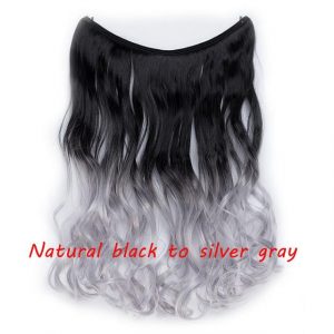 20 inch Invisible Wire No Clip One Piece Halo Hair Extensions Wave Straight Synthetic 60 Styles - FREE Shipping - Smart and Cool Stuff
