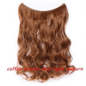 20 inch Invisible Wire No Clip One Piece Halo Hair Extensions Wave Straight Synthetic 60 Styles - FREE Shipping - Smart and Cool Stuff
