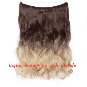 20 inch Invisible Wire No Clip One Piece Halo Hair Extensions Wave Straight Synthetic 60 Styles - FREE Shipping - Smart and Cool Stuff