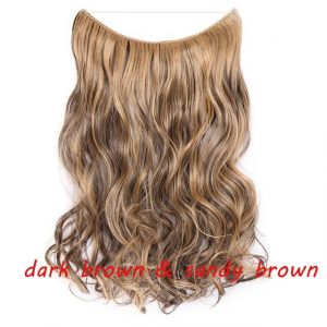20 inch Invisible Wire No Clip One Piece Halo Hair Extensions Wave Straight Synthetic 60 Styles - FREE Shipping - Smart and Cool Stuff