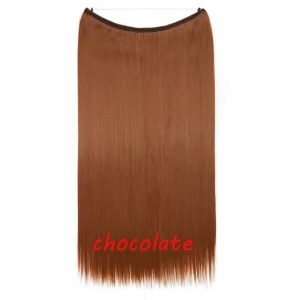 20 inch Invisible Wire No Clip One Piece Halo Hair Extensions Wave Straight Synthetic 60 Styles - FREE Shipping - Smart and Cool Stuff