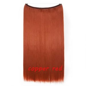 20 inch Invisible Wire No Clip One Piece Halo Hair Extensions Wave Straight Synthetic 60 Styles - FREE Shipping - Smart and Cool Stuff