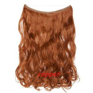 20 inch Invisible Wire No Clip One Piece Halo Hair Extensions Wave Straight Synthetic 60 Styles - FREE Shipping - Smart and Cool Stuff