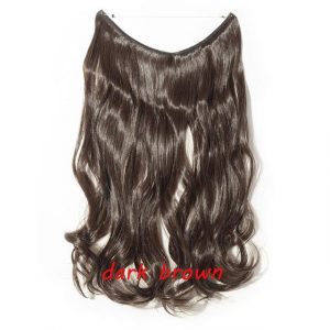 20 inch Invisible Wire No Clip One Piece Halo Hair Extensions Wave Straight Synthetic 60 Styles - FREE Shipping - Smart and Cool Stuff