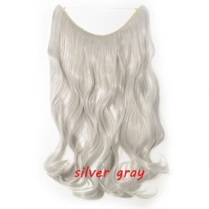 20 inch Invisible Wire No Clip One Piece Halo Hair Extensions Wave Straight Synthetic 60 Styles - FREE Shipping - Smart and Cool Stuff