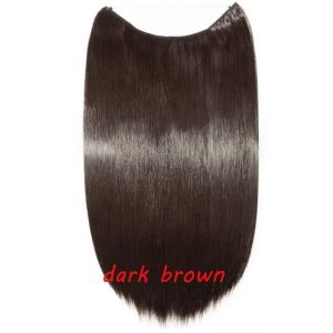 20 inch Invisible Wire No Clip One Piece Halo Hair Extensions Wave Straight Synthetic 60 Styles - FREE Shipping - Smart and Cool Stuff