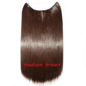 20 inch Invisible Wire No Clip One Piece Halo Hair Extensions Wave Straight Synthetic 60 Styles - FREE Shipping - Smart and Cool Stuff