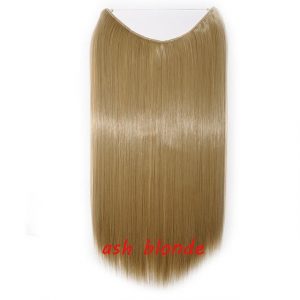 20 inch Invisible Wire No Clip One Piece Halo Hair Extensions Wave Straight Synthetic 60 Styles - FREE Shipping - Smart and Cool Stuff