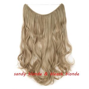 20 inch Invisible Wire No Clip One Piece Halo Hair Extensions Wave Straight Synthetic 60 Styles - FREE Shipping - Smart and Cool Stuff