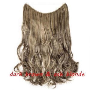 20 inch Invisible Wire No Clip One Piece Halo Hair Extensions Wave Straight Synthetic 60 Styles - FREE Shipping - Smart and Cool Stuff