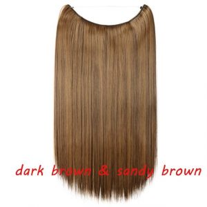 20 inch Invisible Wire No Clip One Piece Halo Hair Extensions Wave Straight Synthetic 60 Styles - FREE Shipping - Smart and Cool Stuff