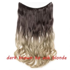 20 inch Invisible Wire No Clip One Piece Halo Hair Extensions Wave Straight Synthetic 60 Styles - FREE Shipping - Smart and Cool Stuff